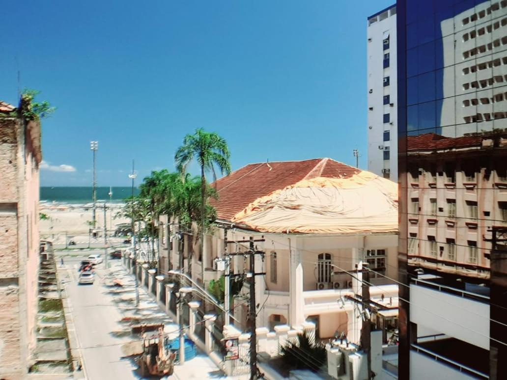 Apartamento Vento E Mar - 2 Quartos Com Sacada Na Quadra Da Praia Do Gonzaga サントス エクステリア 写真