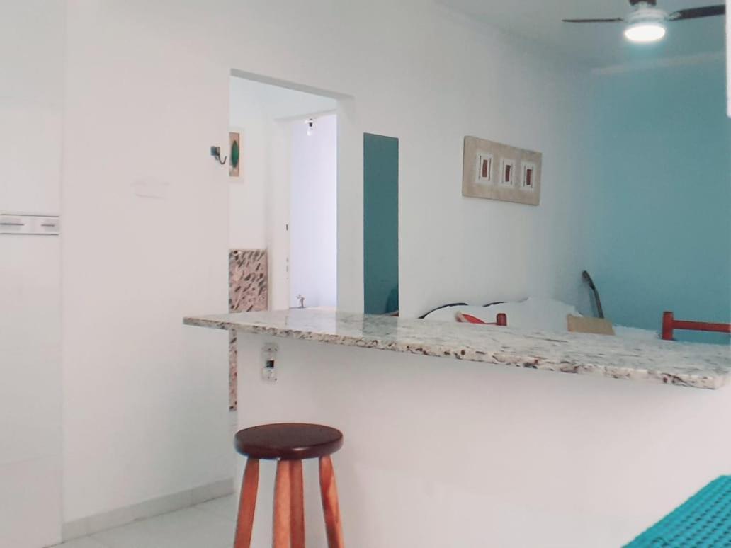 Apartamento Vento E Mar - 2 Quartos Com Sacada Na Quadra Da Praia Do Gonzaga サントス エクステリア 写真