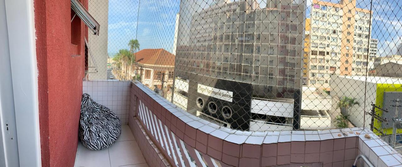 Apartamento Vento E Mar - 2 Quartos Com Sacada Na Quadra Da Praia Do Gonzaga サントス エクステリア 写真