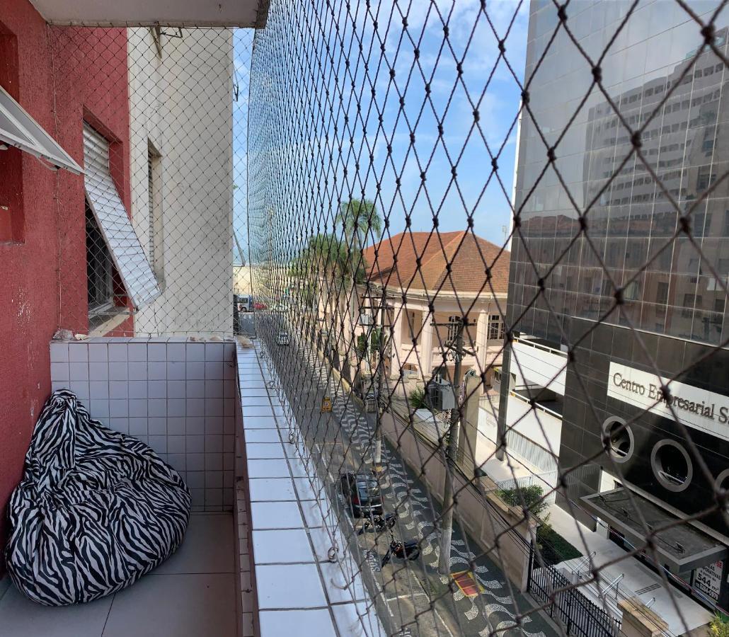 Apartamento Vento E Mar - 2 Quartos Com Sacada Na Quadra Da Praia Do Gonzaga サントス エクステリア 写真